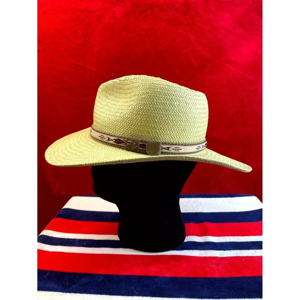 Bailey of Hollywood Derian Fedora Southwest Outback Hat Medium Beige Wide Brim